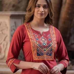 Dabu Cotton 3PC Set with Ajrakh Dupatta