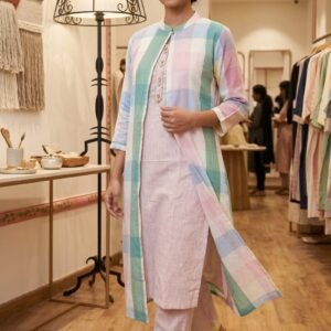 Kurta Pant Set with Shrug