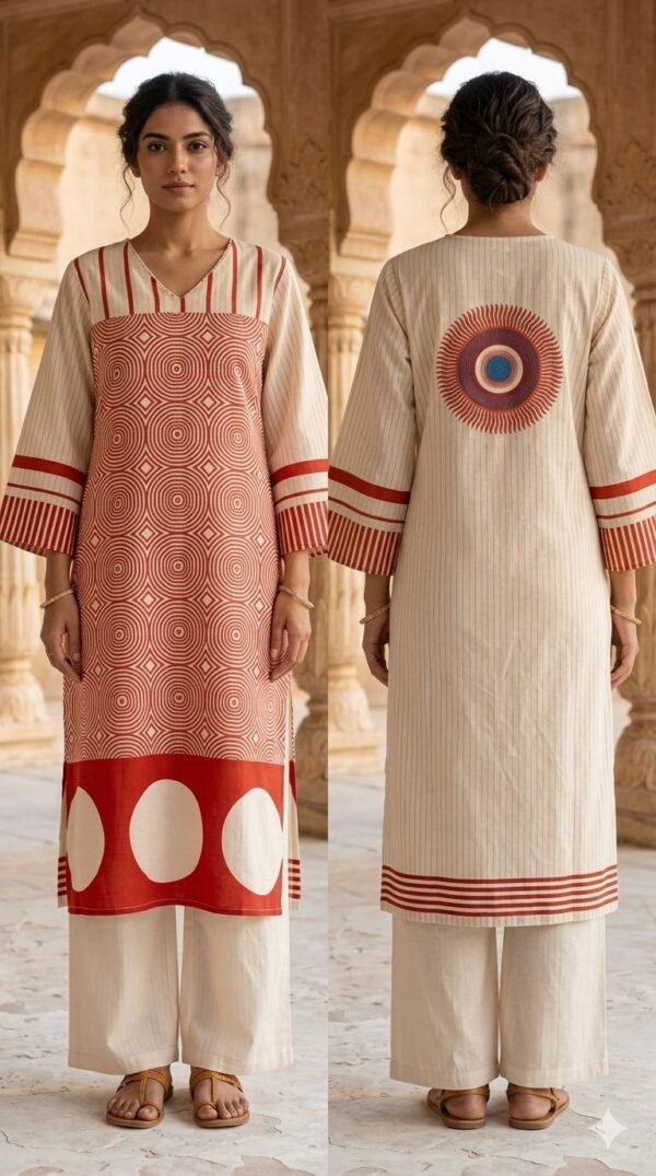 Stylish Cotton 2PC Set with Handwork