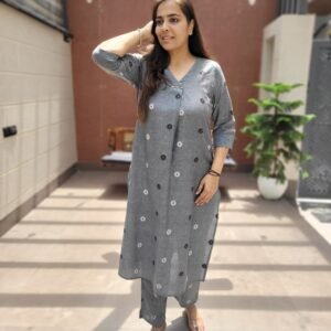 Handloom Cotton 2PC Set with Jacquard Weaving