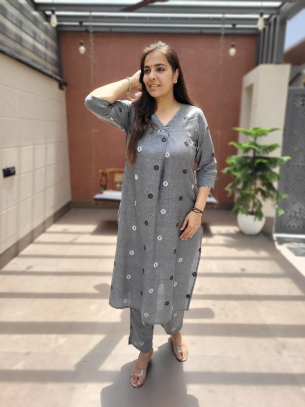 Handloom Cotton 2PC Set with Jacquard Weaving