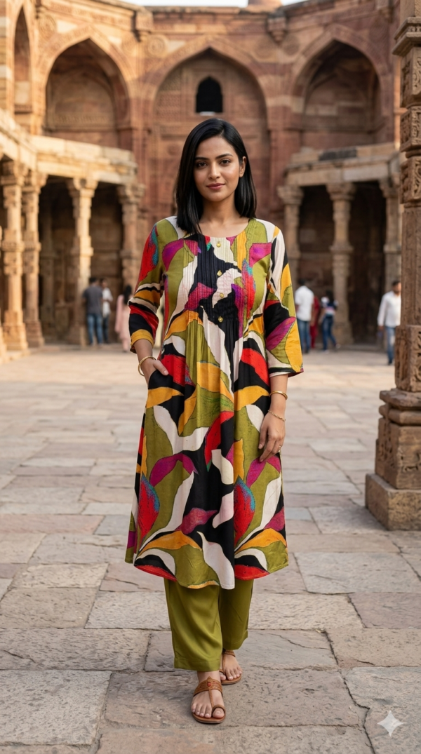 Gajji Silk 2PC Set with Pintucks Detailing