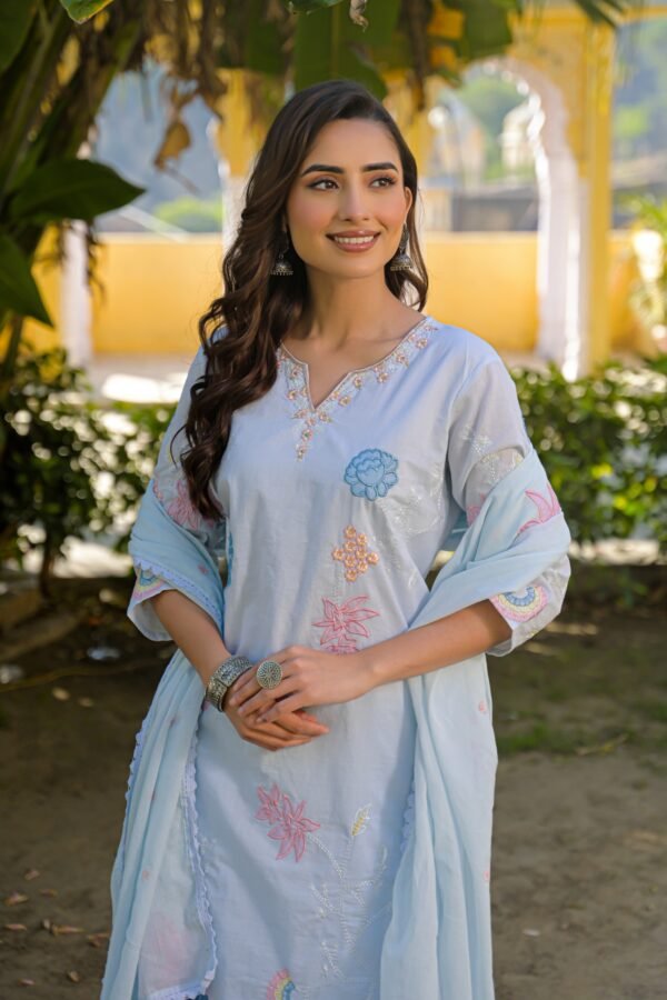 Embroidered Cotton 3PC Set