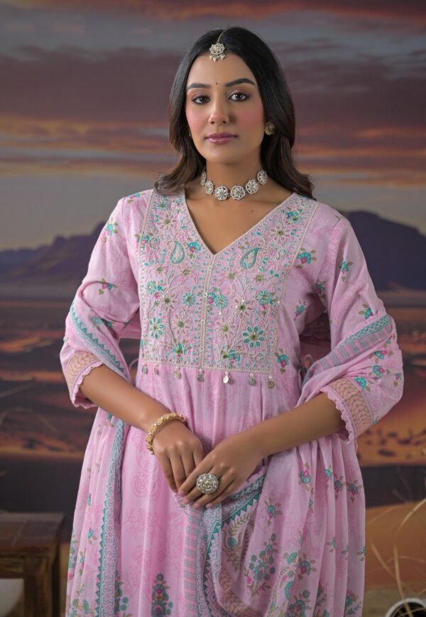 Anarkali Cotton 3PC Set