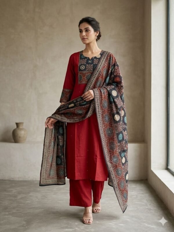 Ajrakh Cotton Flex 3PC Set