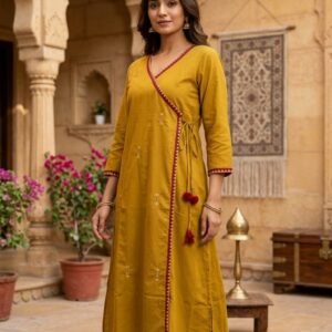 Cotton 2PC Set with Mirror Work