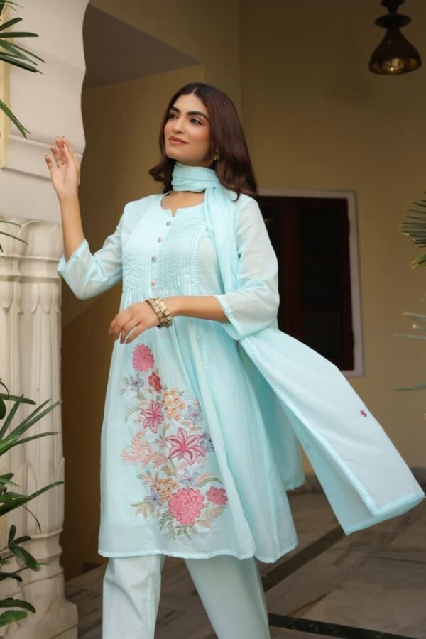 Mul Cotton 3PC Set with Embroidery