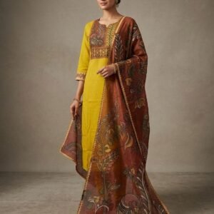 Kalamkari Cotton Flex 3PC Set with Sequins Work