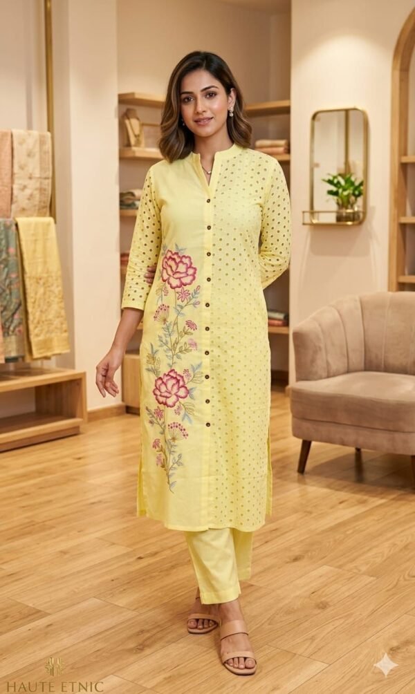 Designer Mul Cotton 2PC Set with Embroidery & Shifli Work