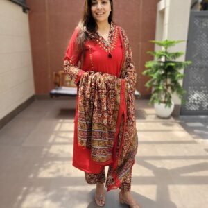 Dabu Cotton with Mirror Work