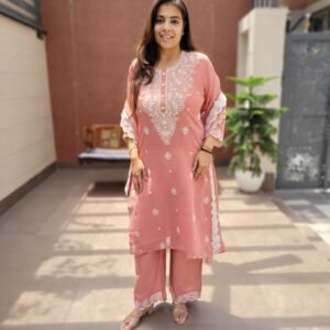 Mul Chanderi 3PC Set
