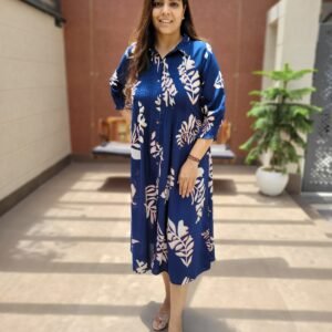 Midi Gown with Pintucks