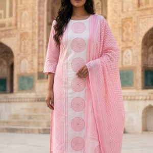 Mul Cotton 3PC Set with Handwork Panel