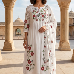 Mul Cotton 3PC Set Fully Embroidered