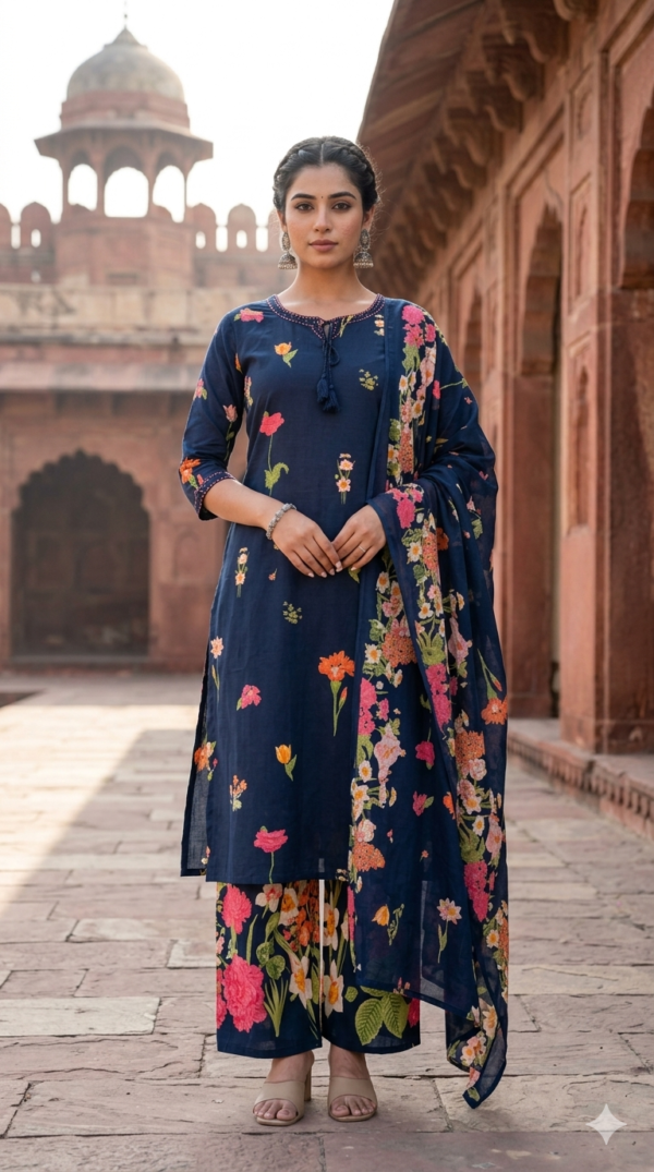 Handwork Cotton 3PC Suit Set