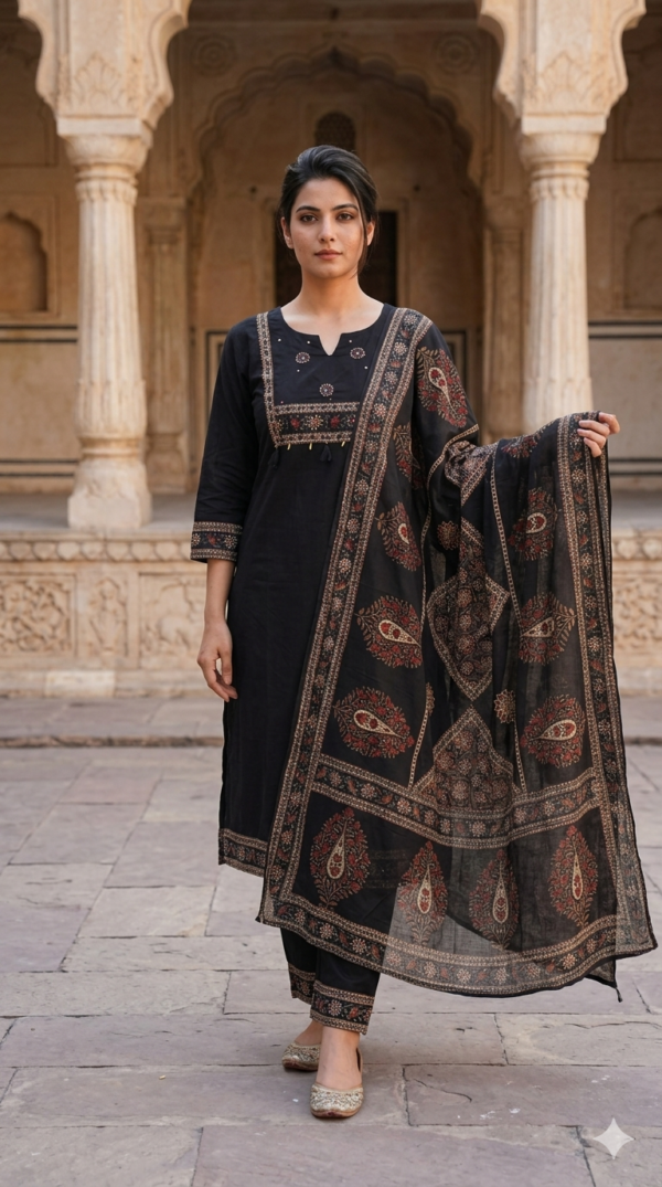 Cotton 3PC Set with Handwork