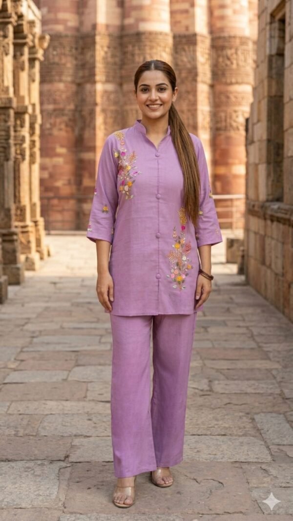 Vatican Fabric Full Handwork Co-Ord Set