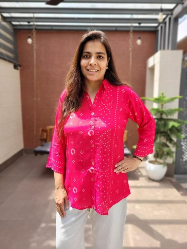 Pure Muslin Shirt Style Tunic