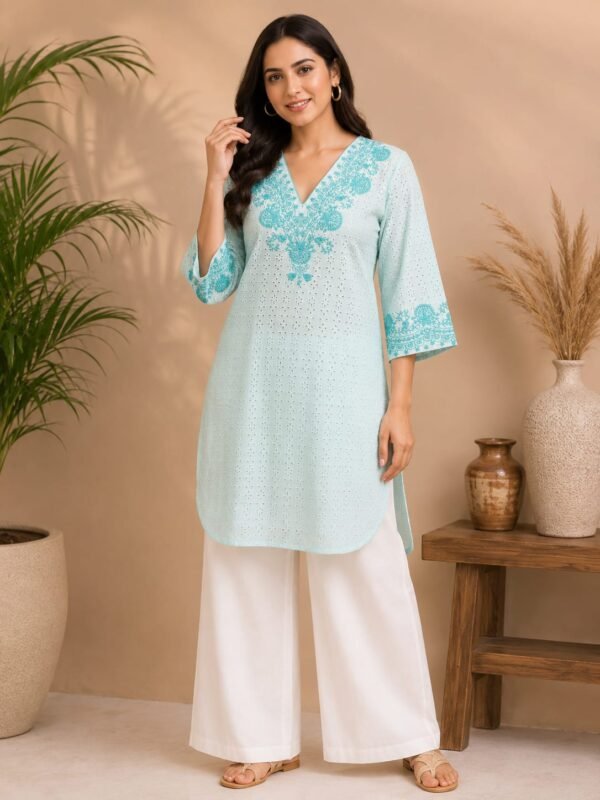 Cotton Schiffli Tunic