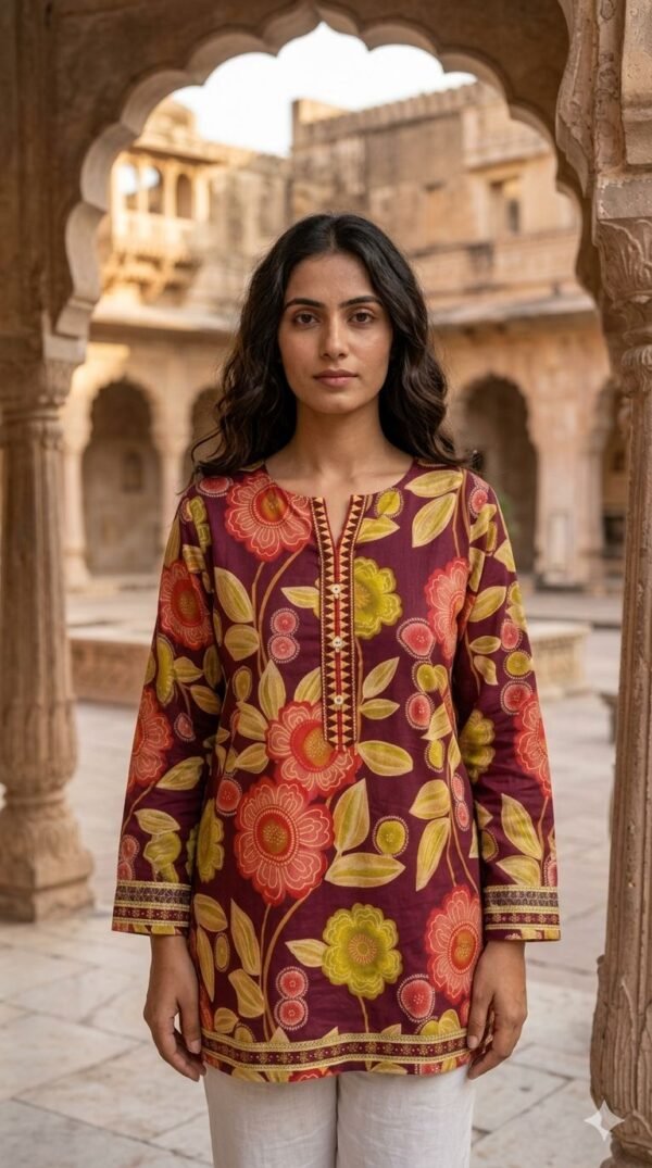 Stylish Relax Fit Cotton Tunic