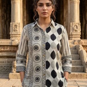 Pure Muslin Shirt Style Tunic