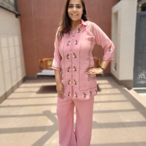 Mul Chanderi Handwork Co-ord Set