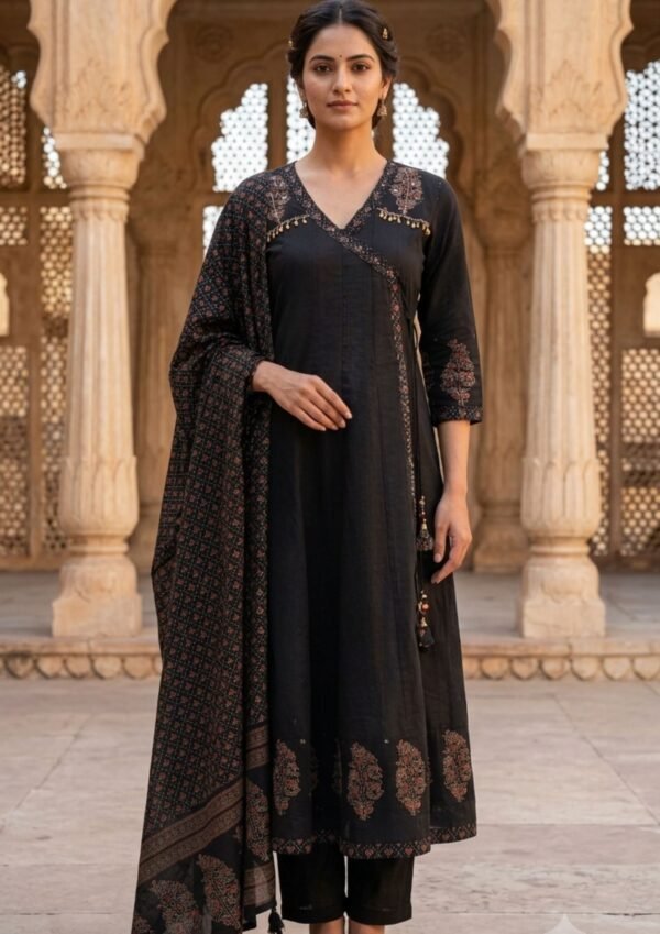 16 Kali Cotton Anarkali 3PC Set