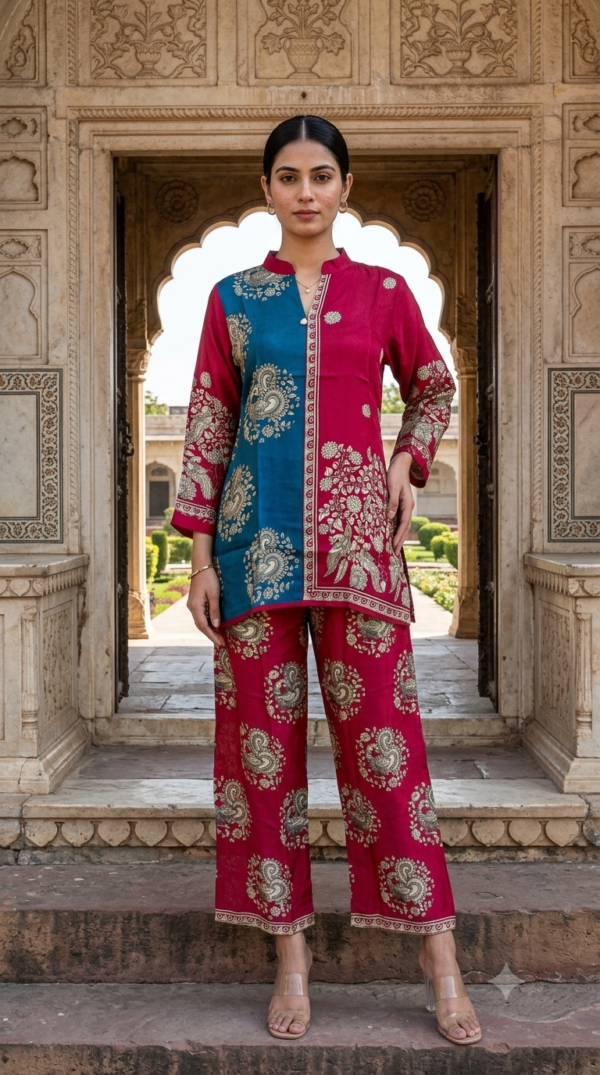 Natural Crepe Co-ord Set