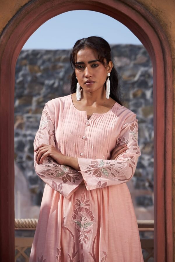 Mul Chanderi Embroidered 3PC Set