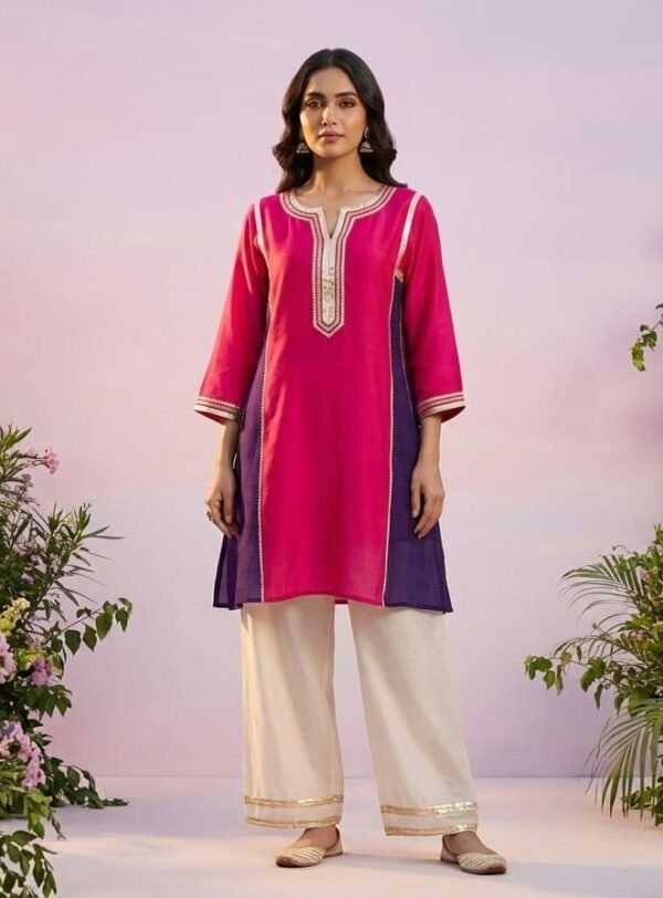 Mul Chanderi Co-Ord Set