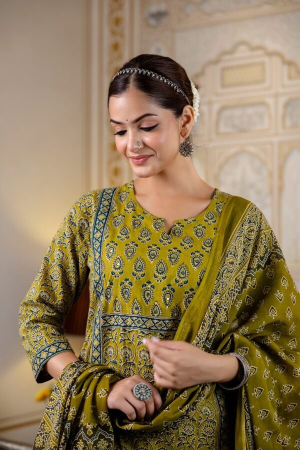 Premium Fine Cotton Ajrakh 3PC Set
