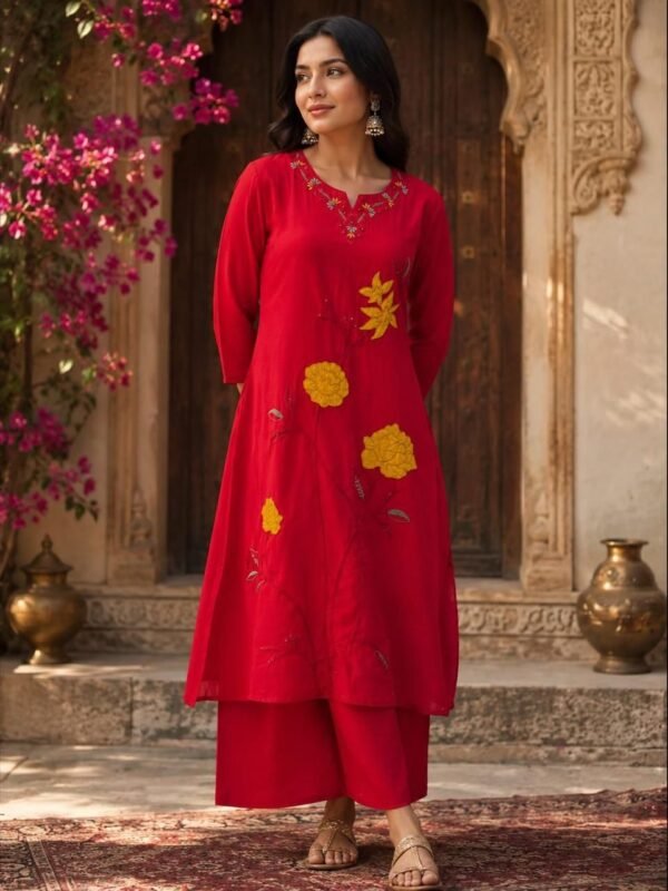 Mul Cotton Embroidered 2PC Set