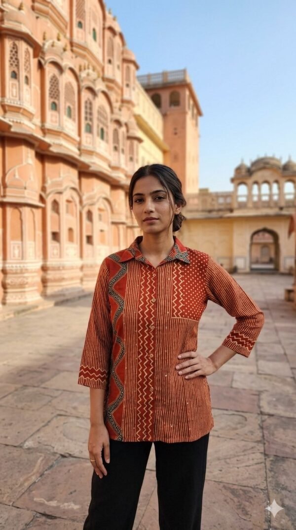 Crepe Handwork Shirt Tunic