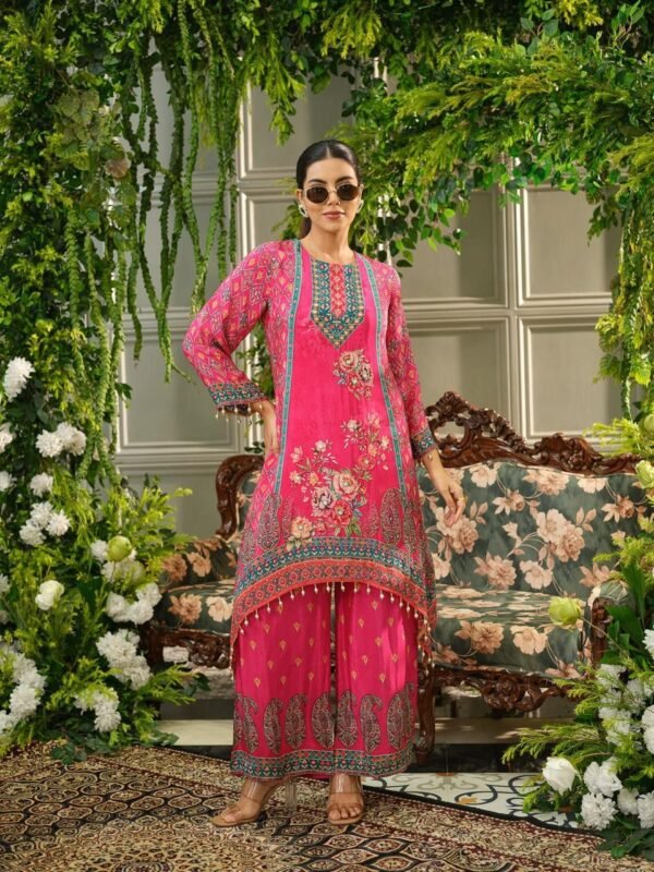 Natural Crepe Handwork Co-Ord Set