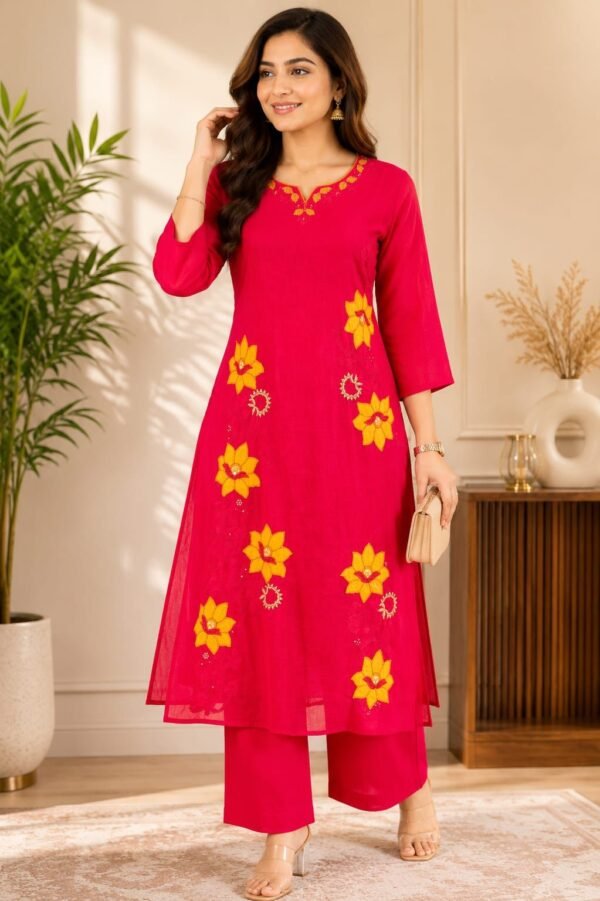 Mul Cotton Embroidered 2PC Set