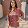 Natural Crepe Handwork Tunic