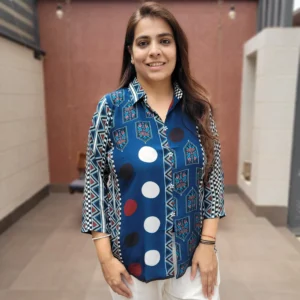 Natural Crepe Handwork Tunic