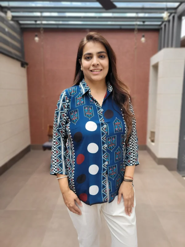Natural Crepe Handwork Tunic