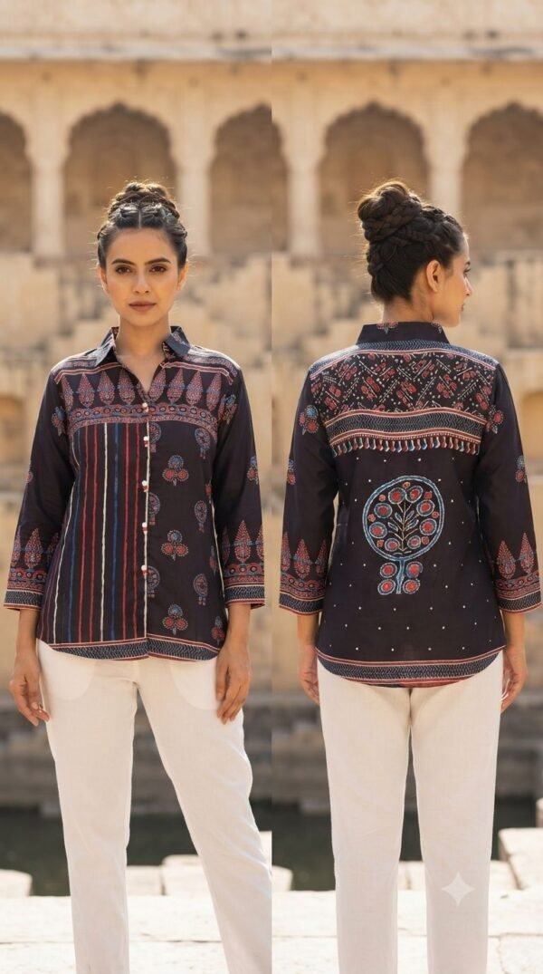 Classic Silk Handwork Shirt Tunic
