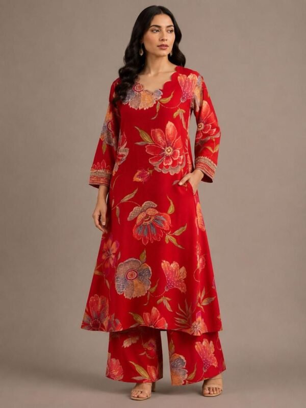 Elegant Modal Muslin A-Line 2PC Set